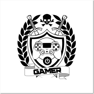 gamer emblem - gaming Posters and Art